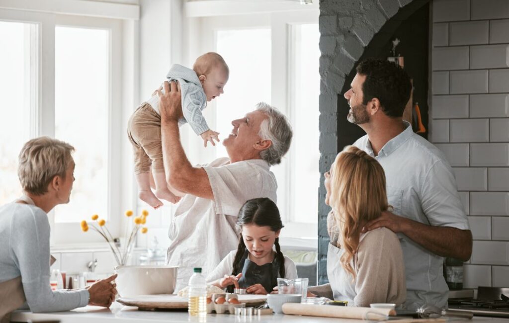 Family moving into a new home