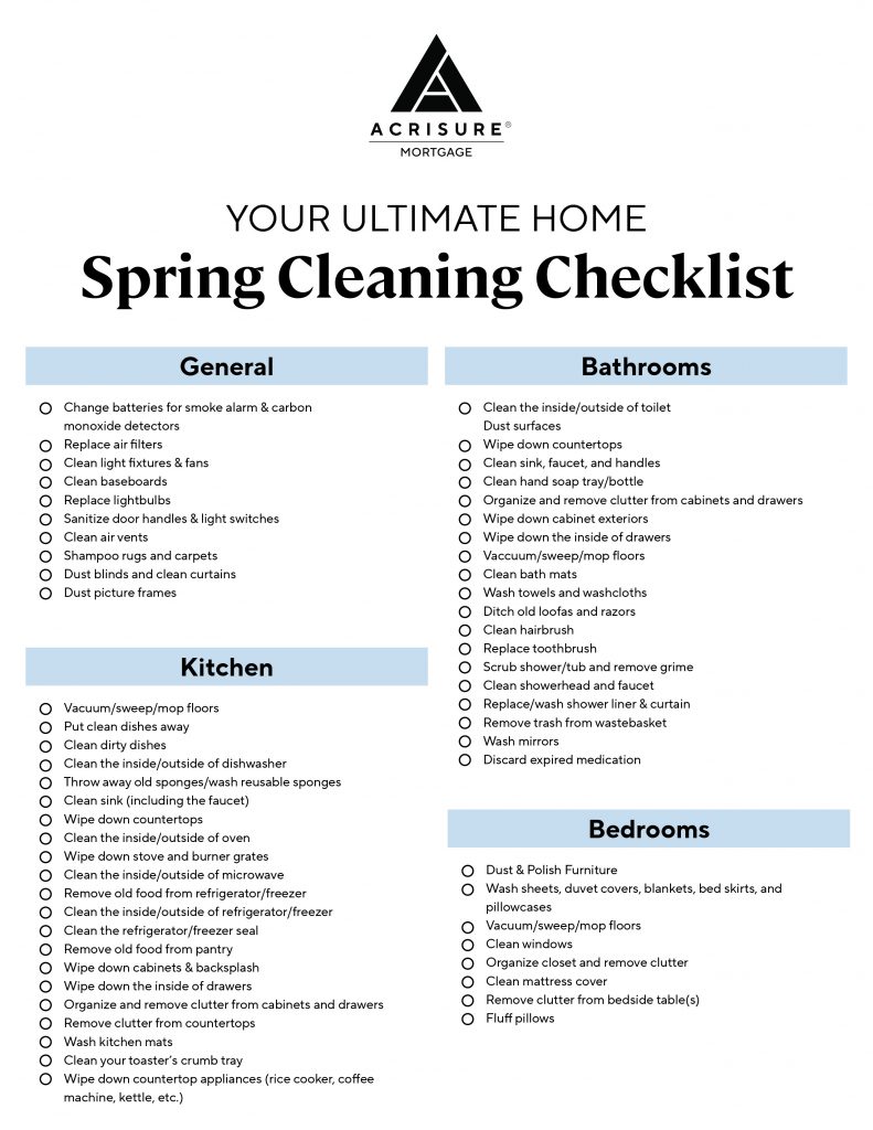 Your Ultimate Home Spring Cleaning Checklist